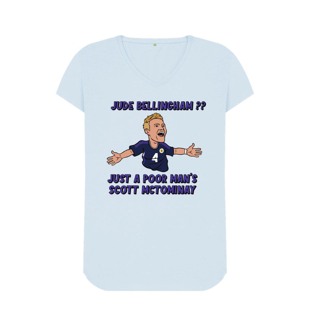 Sky Blue Scotland Euro 2024 Ladies v-neck Scott McTominay T-shirt