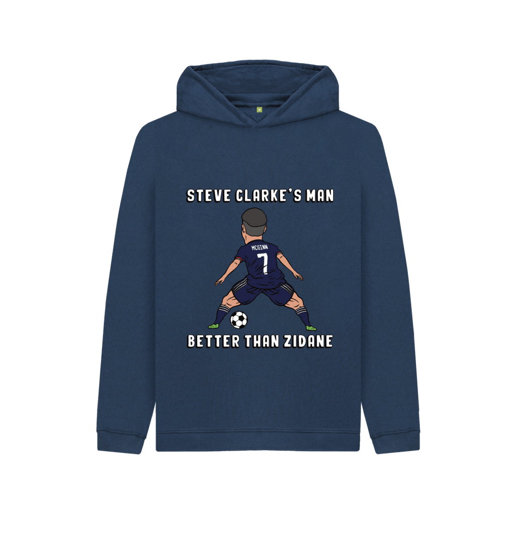 Navy Blue Printed Kids Hoodie Front