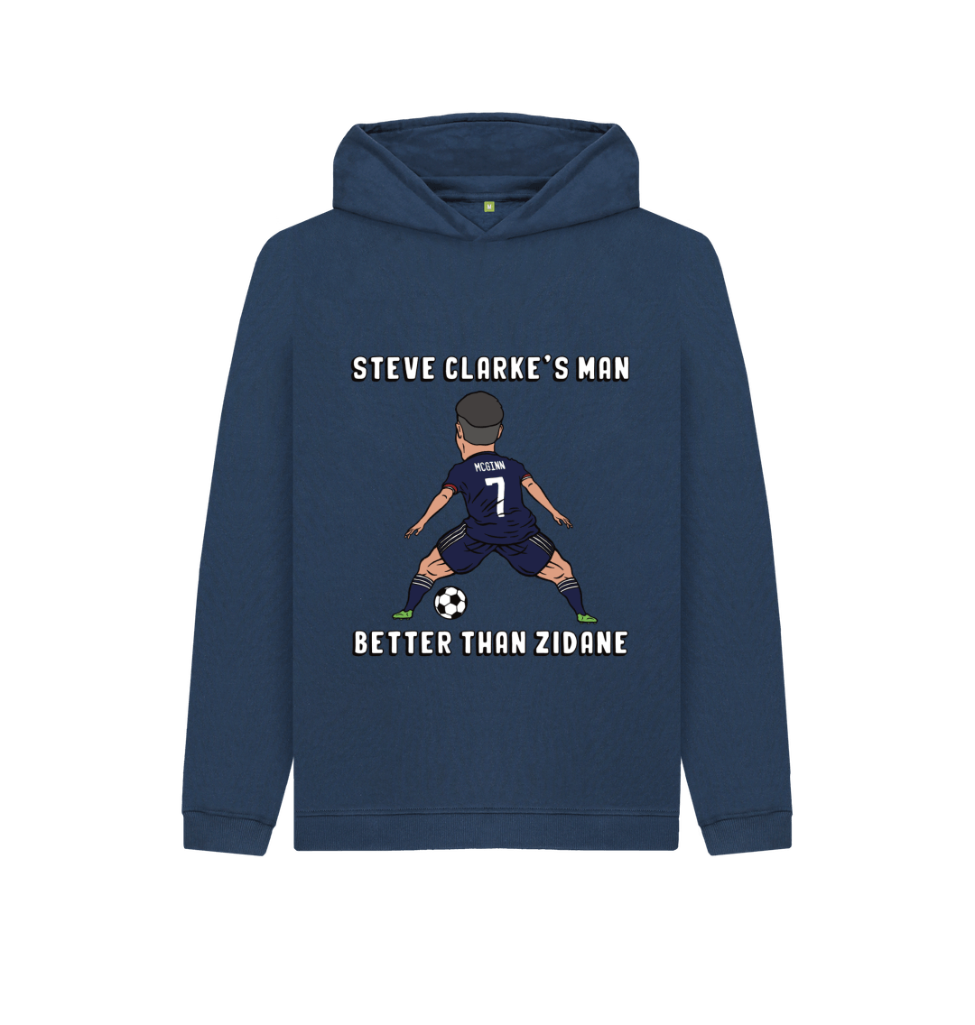 Navy Blue Printed Kids Hoodie Front