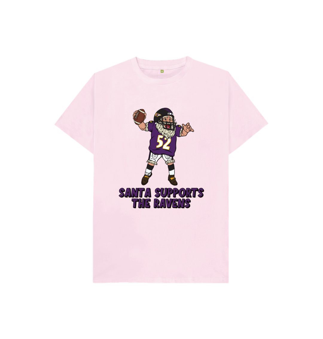 Pink Baltimore Ravens Kids Santa T-shirt