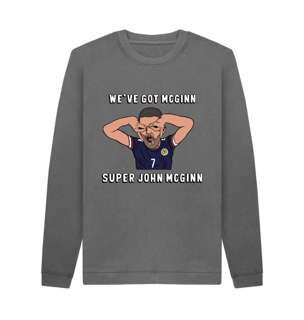 Slate Grey Printed Sweater Front
