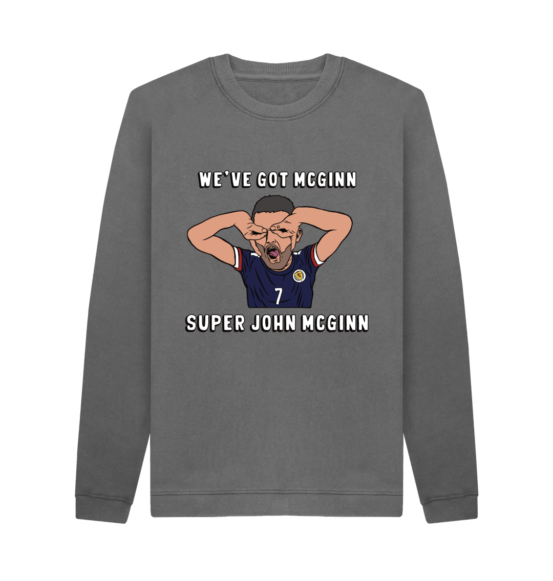 Slate Grey Printed Sweater Front