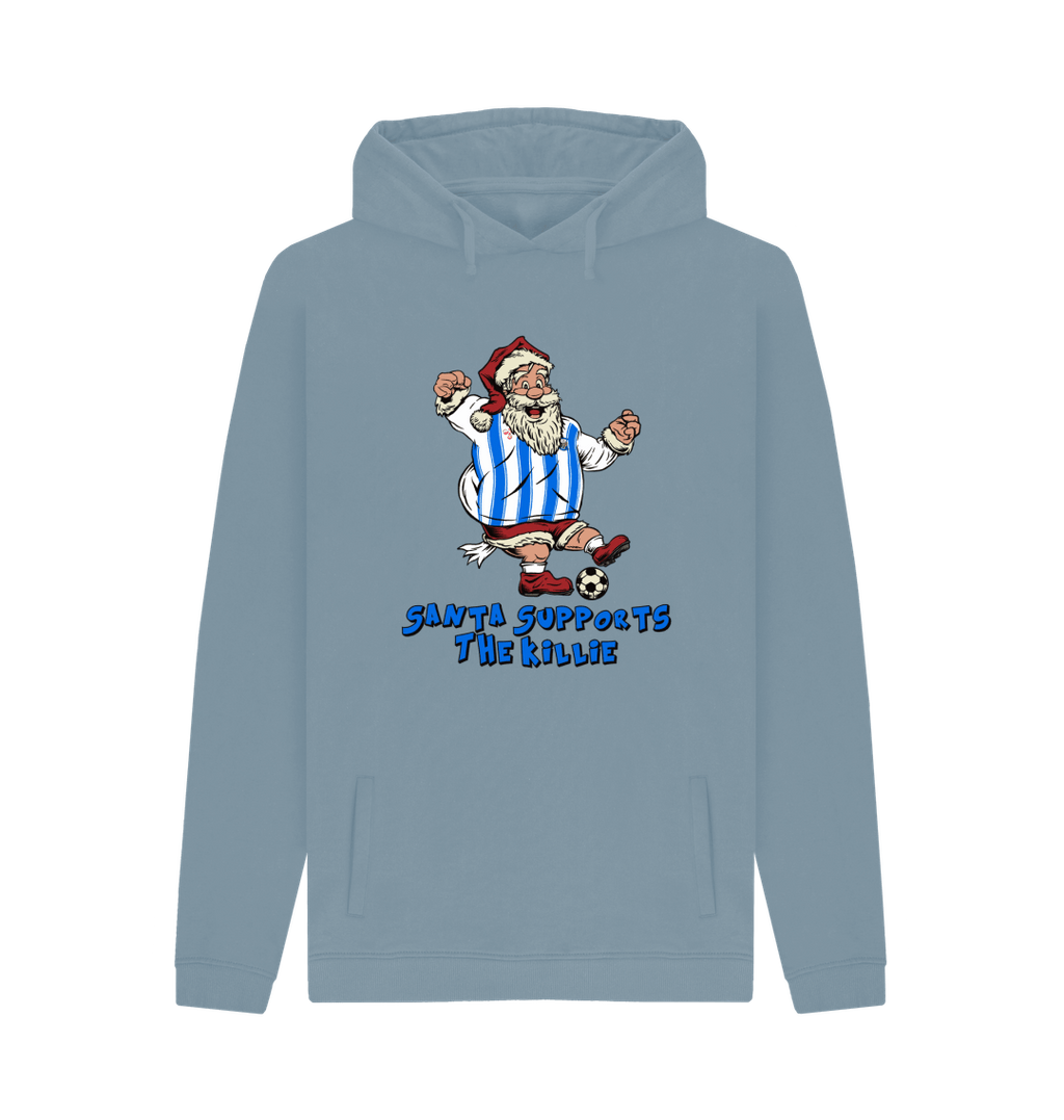 Stone Blue Printed Hoody Front