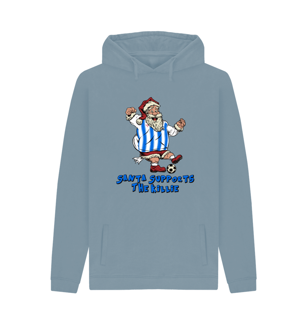 Stone Blue Printed Hoody Front