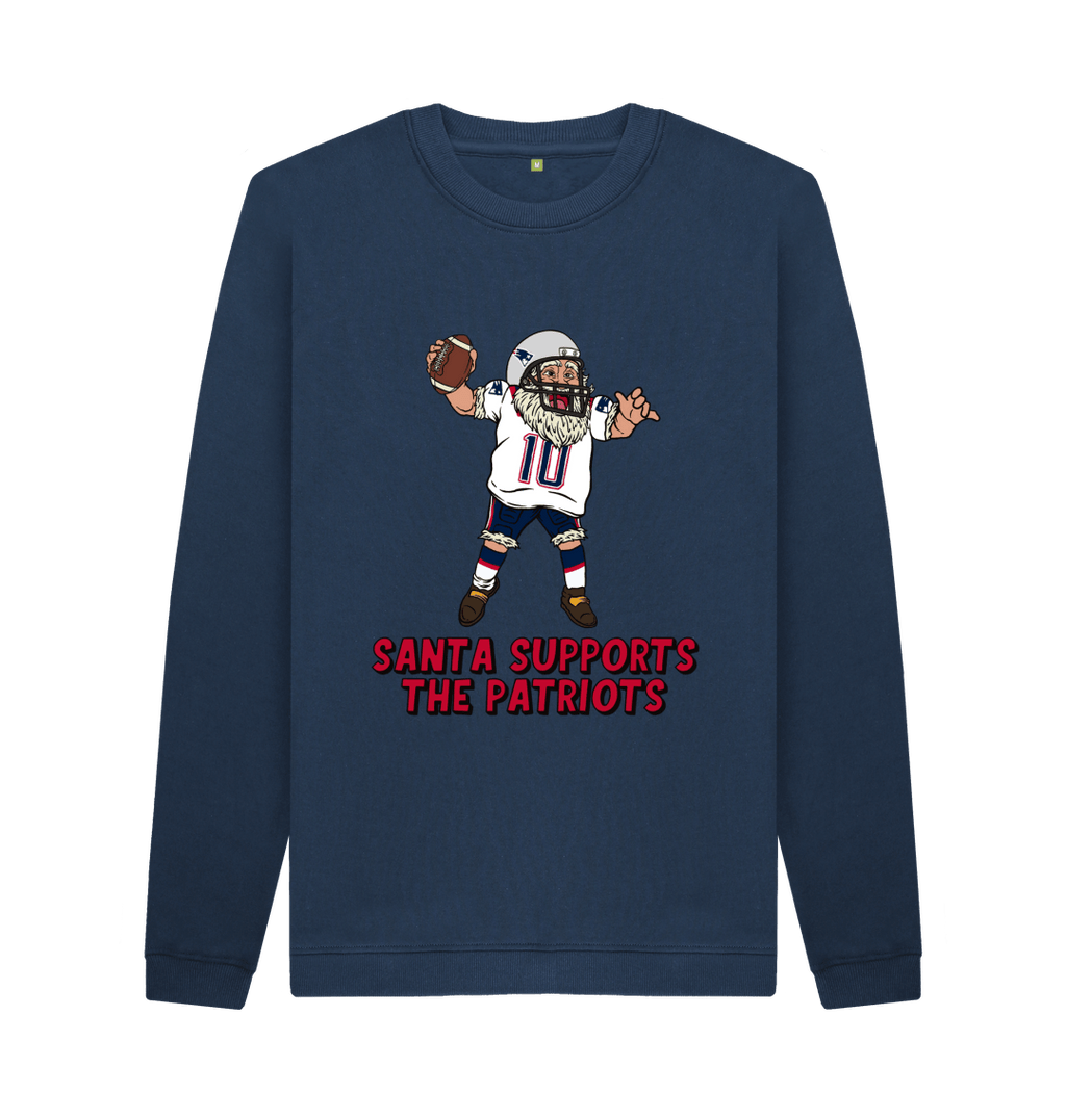 Navy Blue Printed Sweater Front
