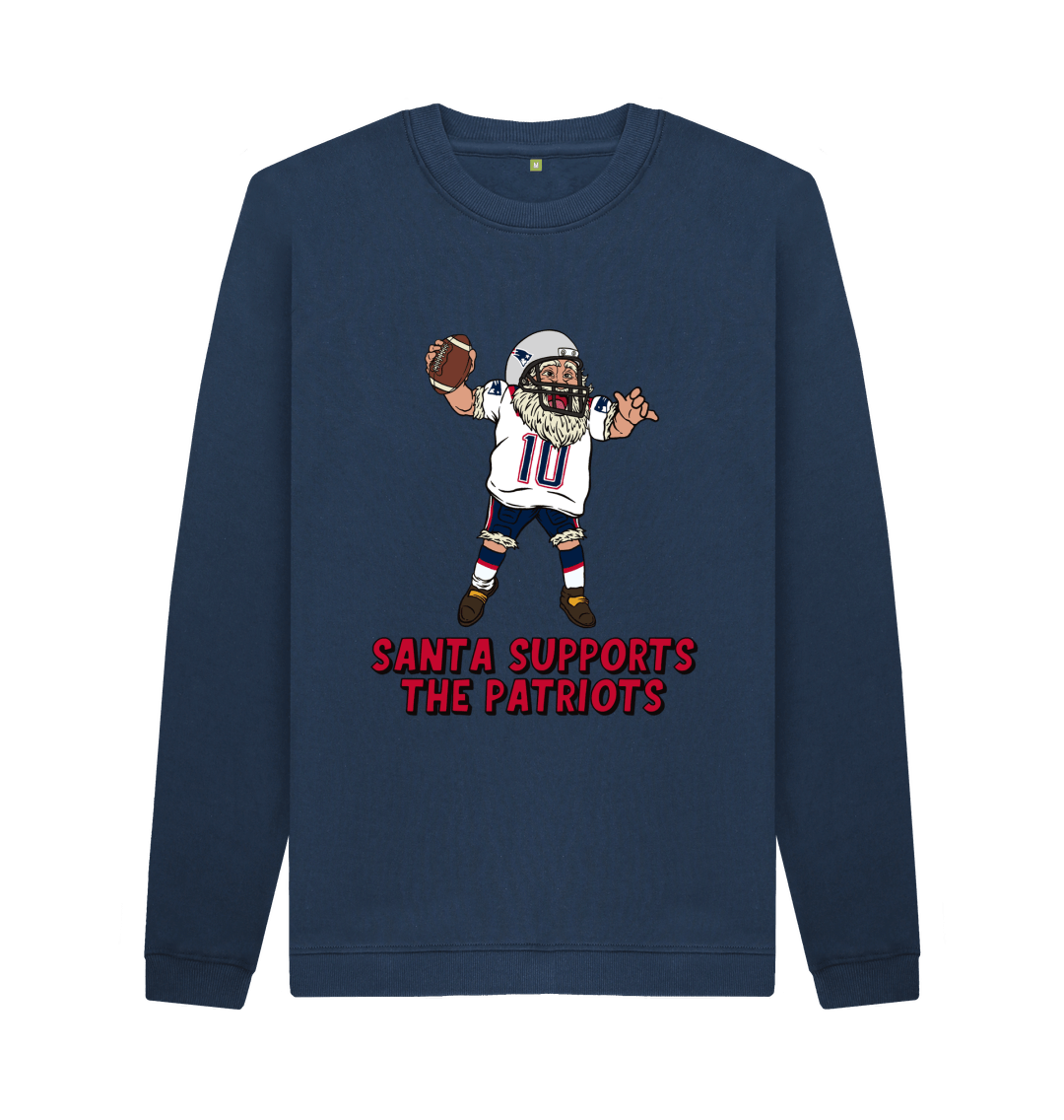 Navy Blue Printed Sweater Front