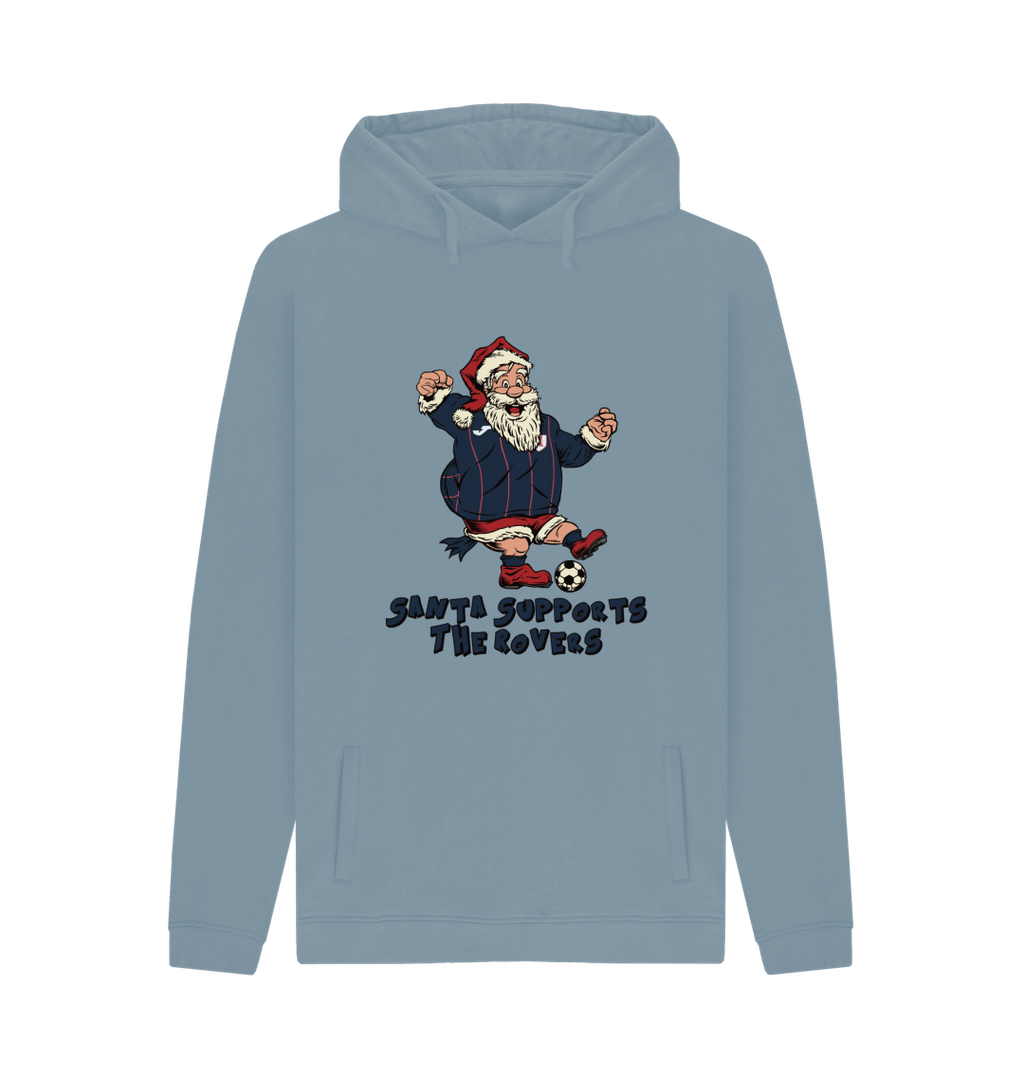 Stone Blue Printed Hoody Front