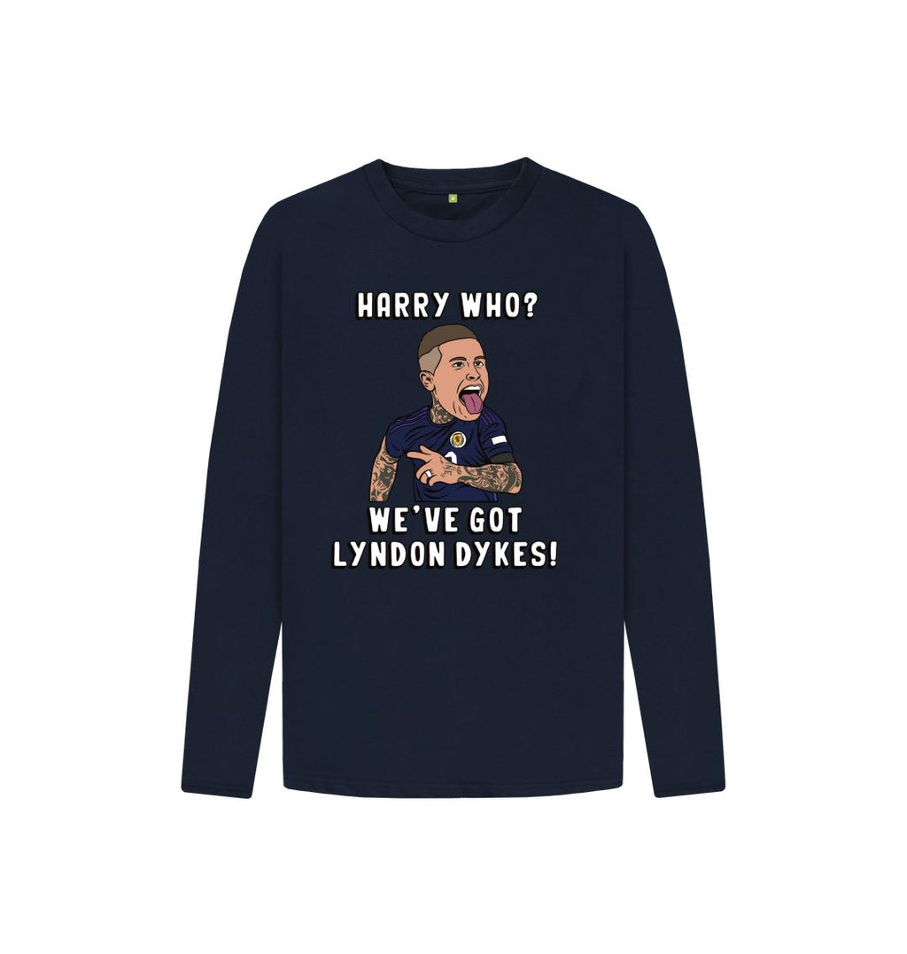 Navy Blue Scotland Euro 2024 Kid's Long Sleeved T-shirt Lydon Dykes